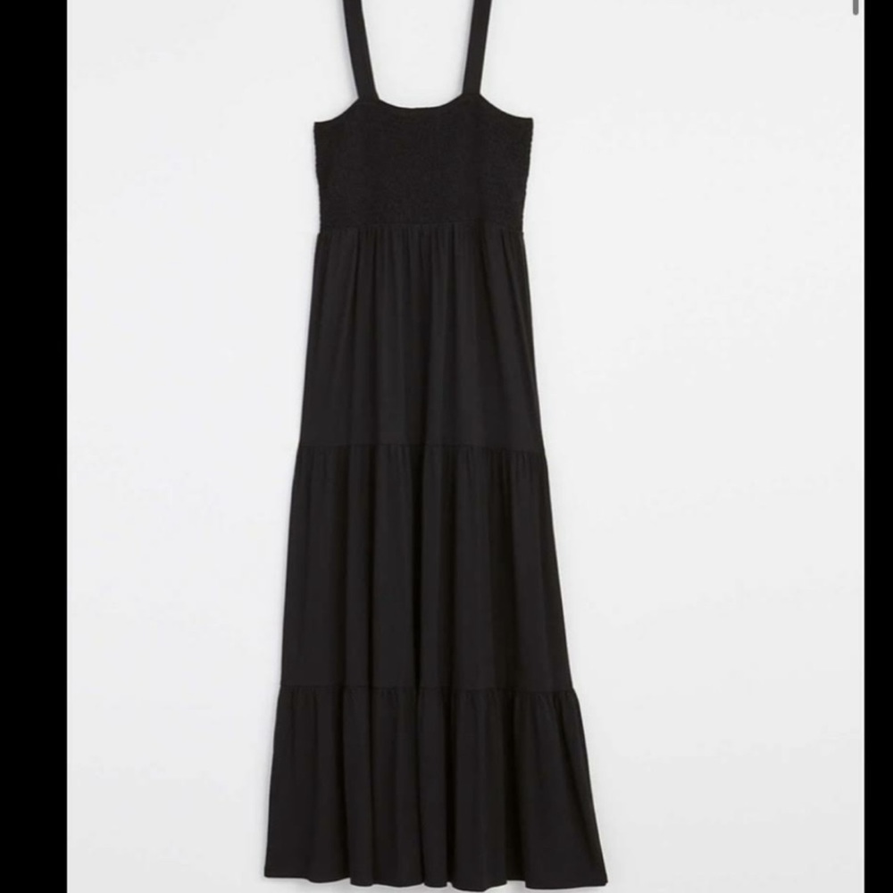 Black Loft Tiered Maxi Nap Dress - Picture 2 of 6